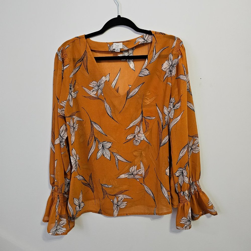 EUC A New Day Floral Blouse in XL